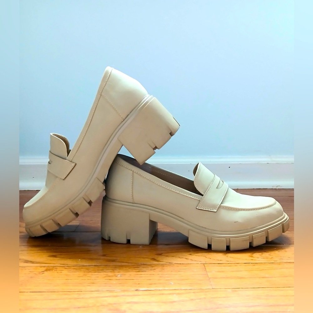 Chunky heeled loafers!